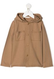 Zhoe & Tobiah hooded button down shirt - Marrone