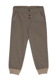 Zhoe & Tobiah checked tapered-leg trousers - Marrone