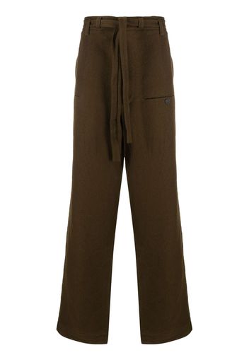 Ziggy Chen Pantaloni a gamba ampia - Verde