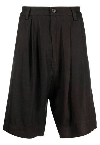 Ziggy Chen drop-crotch wide-leg shorts - Marrone