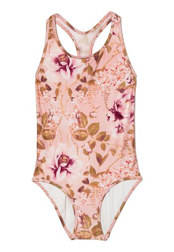 ZIMMERMANN KIDS Costume intero a fiori - Rosa