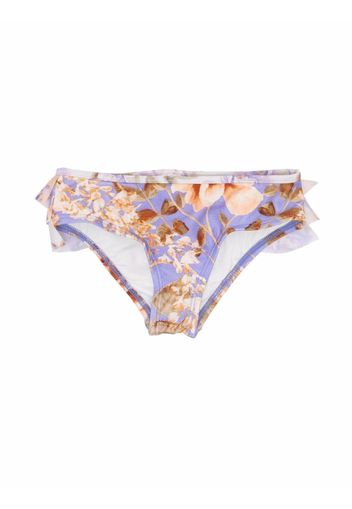 ZIMMERMANN Kids floral-print ruffle bikini bottom - Viola