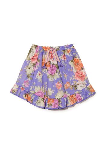 ZIMMERMANN Kids floral-print flared skirt - Viola