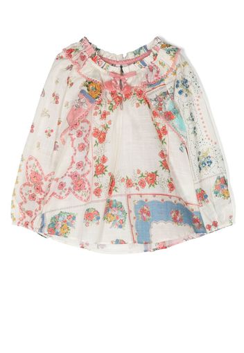 ZIMMERMANN Kids patchwork floral-print blouse - Toni neutri