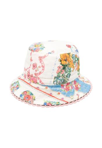 ZIMMERMANN Kids floral-print bucket hat - Toni neutri