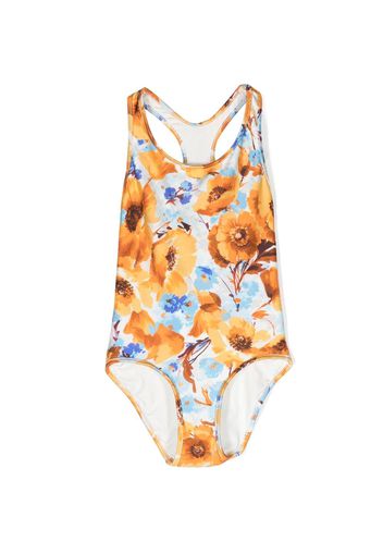 ZIMMERMANN Kids floral-print cut-out swimsuit - Toni neutri