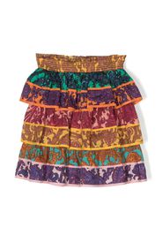 ZIMMERMANN Kids Tiggy tiered paisley-print skirt - Arancione