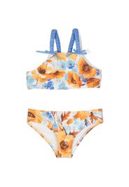 ZIMMERMANN Kids Halcyon floral-print bikini set - Giallo