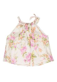 ZIMMERMANN Kids floral-print cotton sleeveless top - Toni neutri