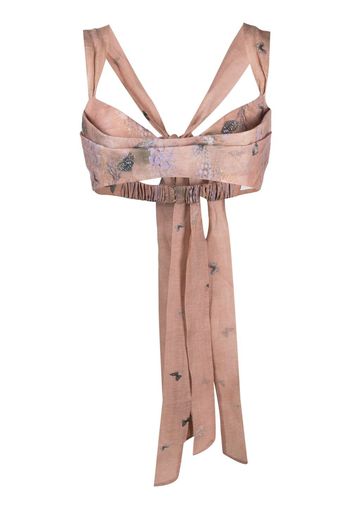 Zimmermann Luminous tie bustier - Rosa