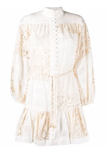 ZIMMERMANN Andie drop-waist mini dress - Bianco