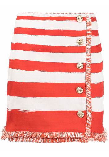 ZIMMERMANN Postcard striped skirt - Rosso