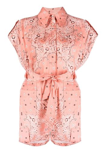 ZIMMERMANN graphic-print playsuit - Rosa