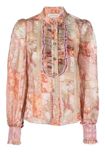 ZIMMERMANN Kaleidoscope ruffled blouse - Toni neutri