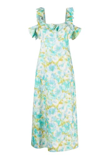 ZIMMERMANN floral-print frilled dress - Verde