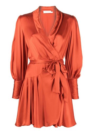 ZIMMERMANN silk wrap minidress - Rosso