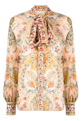 ZIMMERMANN Blusa a fiori Laurel - Marrone