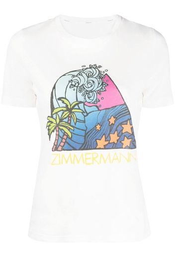 ZIMMERMANN T-shirt Tiggy con stampa - Bianco