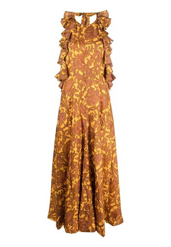 ZIMMERMANN Tiggy floral-print halter dress - Giallo