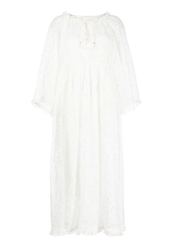 ZIMMERMANN Laurel broderie anglaise midi dress - Bianco