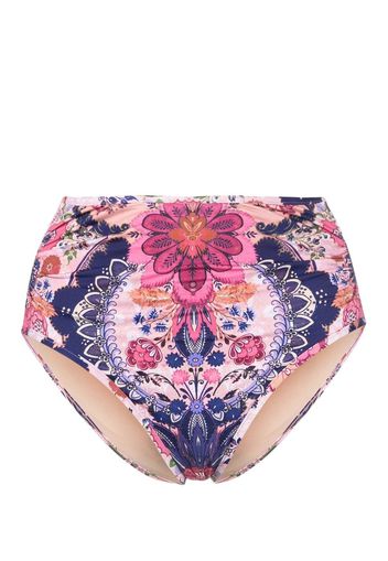 ZIMMERMANN Slip bikini Laurel a fiori - Rosa