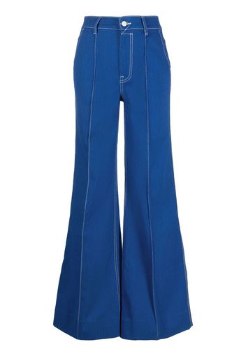 ZIMMERMANN high-waisted flared trousers - Blu