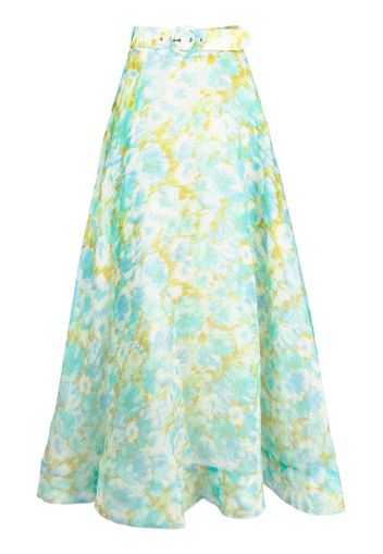 ZIMMERMANN High Tide floral-print maxi skirt - Verde