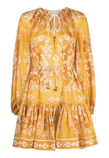 ZIMMERMANN Raie floral-print minidress - Giallo