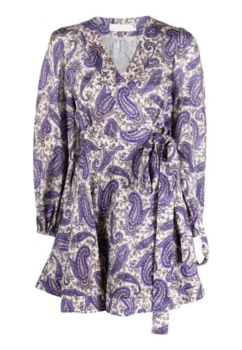 ZIMMERMANN Devi paisley-print wrap dress - Toni neutri