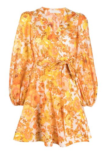 ZIMMERMANN floral-print wrap dress - Arancione