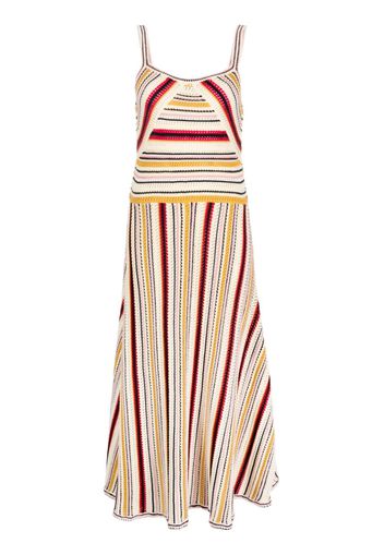 ZIMMERMANN striped cotton midi dress - Toni neutri