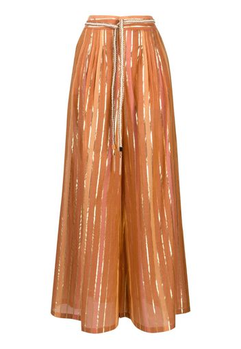 ZIMMERMANN stripe-pattern wide-leg trousers - Arancione