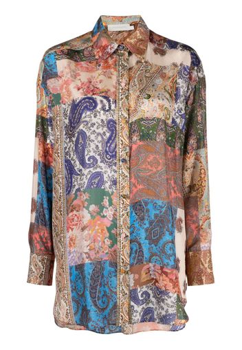 ZIMMERMANN graphic-print long-sleeve shirt - Toni neutri