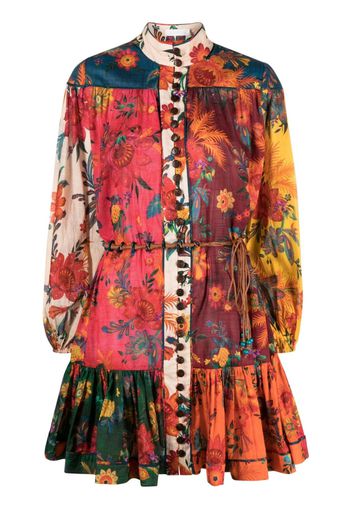 ZIMMERMANN floral-print belted mini dress - Rosso