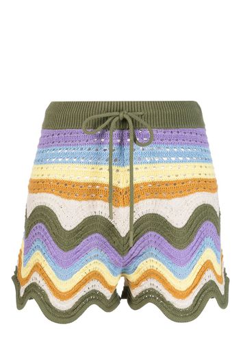 ZIMMERMANN striped crochet shorts - Viola