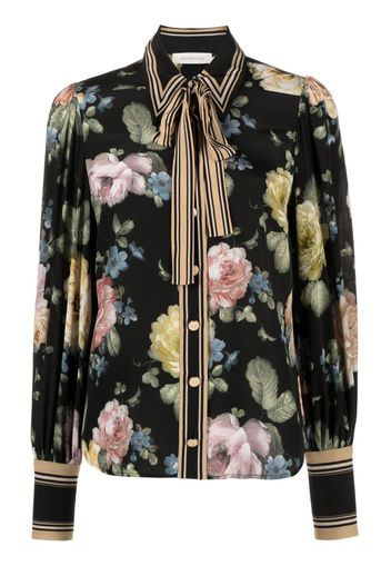 ZIMMERMANN Luminosity floral-print silk shirt - Nero