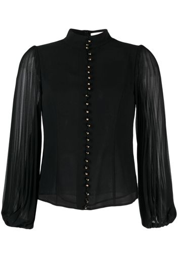 ZIMMERMANN Sunray sheer-sleeved blouse - Nero