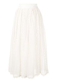 Super Eight butterfly-lace midi skirt