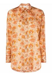 ZIMMERMANN floral-print silk shirt - Arancione