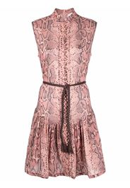 ZIMMERMANN snake-print flared dress - Rosa