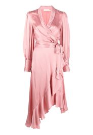 ZIMMERMANN ruffle-trim silk dress - Rosa