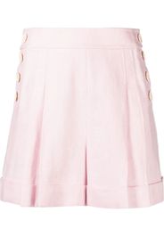 ZIMMERMANN high-waisted linen shorts - Rosa