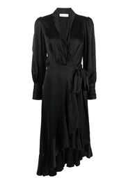 ZIMMERMANN ruffle-trim silk dress - Nero