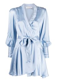 ZIMMERMANN long-sleeve silk dress - Blu