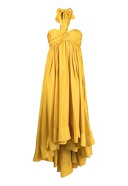 ZIMMERMANN Devi halterneck asymmetric dress - Giallo