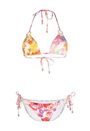 ZIMMERMANN Set bikini a fiori - Rosa