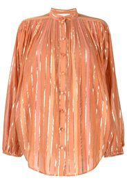 ZIMMERMANN stripe-pattern cotton-blend blouse - Arancione