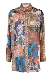 ZIMMERMANN graphic-print long-sleeve shirt - Toni neutri