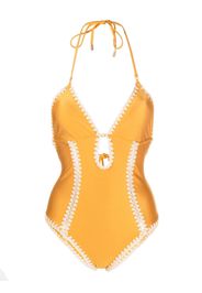 ZIMMERMANN Vacay Keyhole Crochet one-piece - Giallo