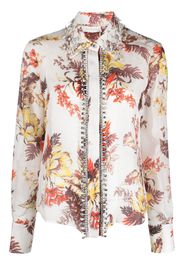 ZIMMERMANN Matchmaker Tropical crystal-embellished shirt - Toni neutri